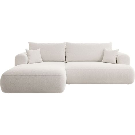Selsey Eck-Schlafsofa Ovo L-Form Creme mit Behälter, Boucle, rechte Seite (1/5)