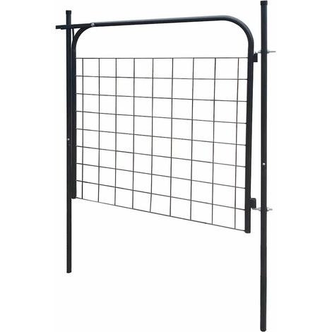vidaXL Cancello per Recinzione da Giardino 100x100 cm Antracite