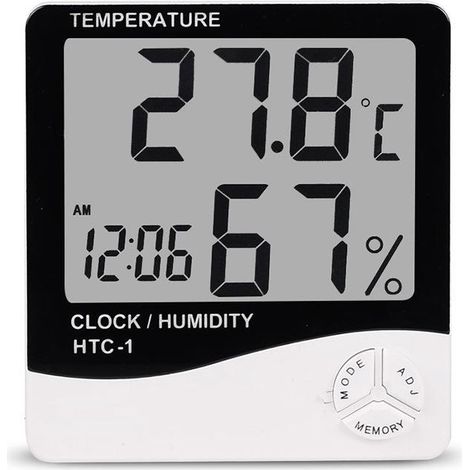 Thermomètre-hygromètre numérique, station météo intérieure pour la maison, mini thermomètre d'ambiance, moniteur de température et d'humidité (1/5)