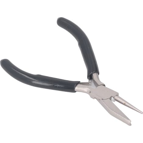 Pince à boucler les fils de 12,7 cm (5 pouces), pince à bec rond semi-concave, outil de bobinage en acier au carbone pour la fabrication de bijoux DIY (1/5)