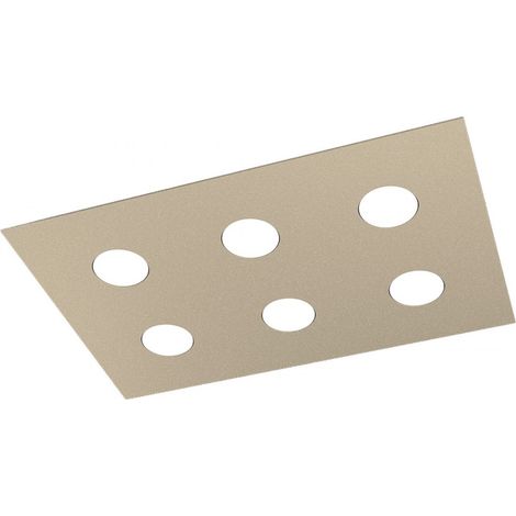 Plafoniera Moderna Area Metallo Sabbia 6 Luci Gx53 (1/5)