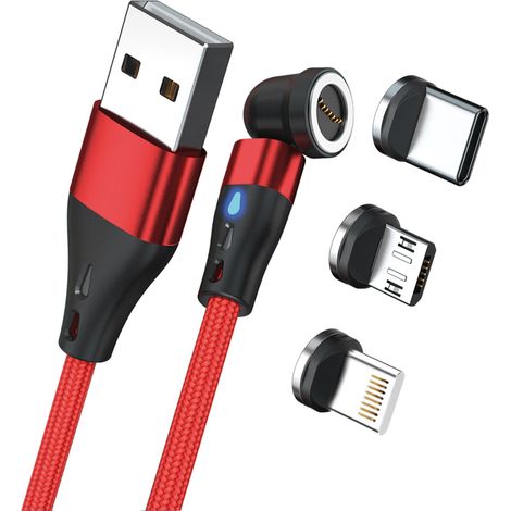 RealPower MagneticCharge3 cable USB 2 m USB A Rojo (1/5)