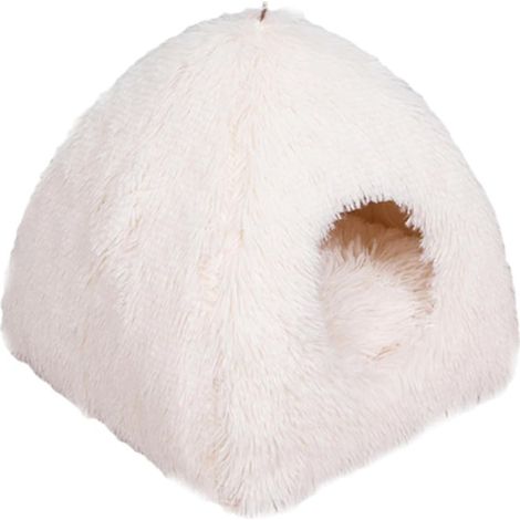 (weiß) 1 Stück Katzennest-Donut-Katzenbett-Spielzeug für Katzen, Innenkatzen, Außenkatzenhaus für Winter-Haustierzelt (1/5)