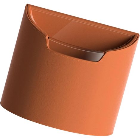 Poubelle de voiture en cuir et ABS - Seau intérieur amovible - Petits designs - Rangement pour véhicule, maison, bureau, voyage (1/4)