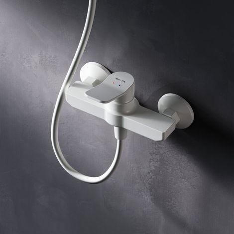 AM.PM Duscharmatur Einhebel Brausebatterie Weiss Armatur Mischbatterie Brausearmatur Brausebatterie Wasserhahn Bad Mischbatterie Dusche