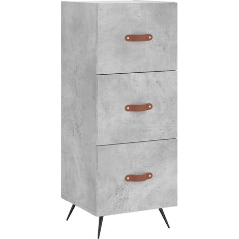 Aparador buffet cómoda mueble mueble de almacenaje organizador cocina salón salón 34,5 x 34 x 90 cm madera contrachapada gris 020031875