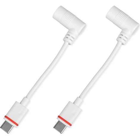 Adaptateur cylindrique en 2 parties vers USB-C pour panneau solaire Ring et caméras de sécurité USB-C (1/5)