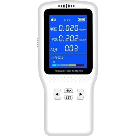 Détecteur professionnel de qualité de l'air – Détection du formaldéhyde et du méthanol – Rechargeable (1/5)