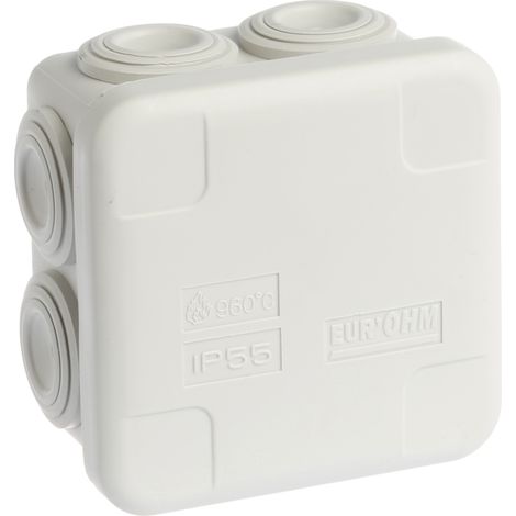 scatola di derivazione quadrata a incastro impermeabile - 7 ingressi - IP55 - SUM'OHM 60x60x40