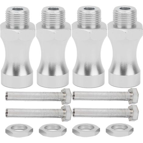 12 Adaptateurs de moyeu en alliage d'aluminium 12-17mm pour voitures RC 1/10 à 1/8, argentés (1/5)