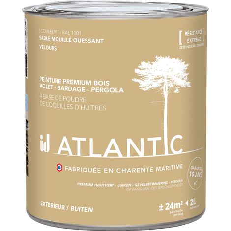 Peinture bois extérieurs - RAL 1001 Sable mouillé Ouessant - 2L - ATLANTIC (1/3)