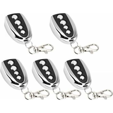 Lot de 5 ouvre-porte de garage électrique à télécommande, 433 MHz pour clonage de portail, de garage, de clonage électrique universel (1/5)