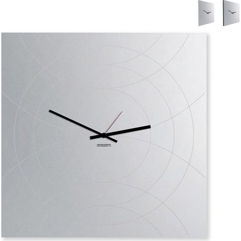 Orologio da parete specchio quadrato design moderno Narciso - Grigio (1/5)