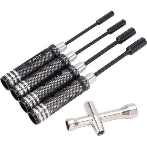Jeu de douilles hexagonales avec embouts cruciformes - 4.0mm, 5.5mm, 7.0mm, 8.0mm - Boîte de clés à douilles (1/5)