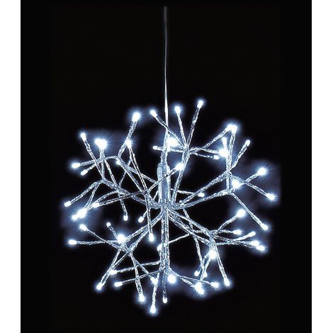 Estrella Colgante 64 Luces Leds en Blanco Frio para Exterior