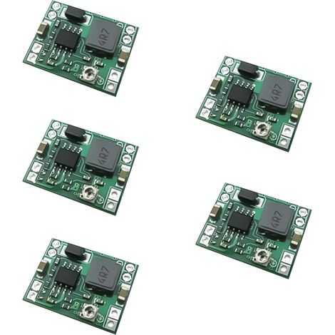 5 Pièces MP1584EN DC-DC Module Abaisseur Réglable, Buck Converter 24V à 12V 9V 5V 3V, Convertisseur 4.5V-28V à 0.8V-20V de Tension 3A pour LED DIY Électronique Caméra Véhicule Drone Compact (1/5)