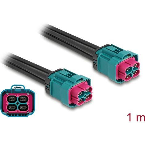 Delock Cable HDMTD Z cuÃ¡druple hembra a HDMTD Z cuÃ¡druple hembra 1 m Clase de protecciÃ³n IP67
