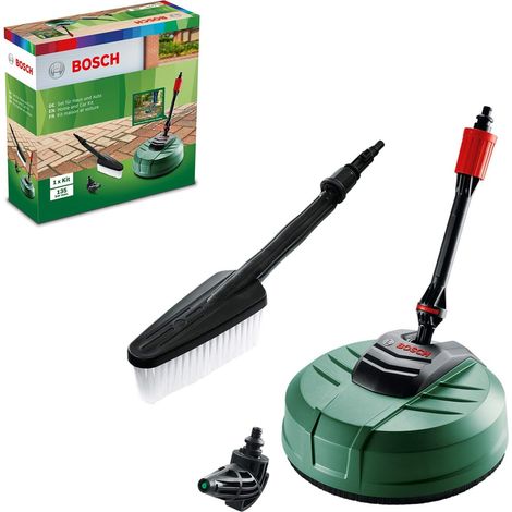 Bosch set de limpieza para el hogar y el coche para hidrolimpiadora de alta presión (limpiador de terrazas AquaSurf 250, cepillo de lavado, boquilla de 90°) (1/5)