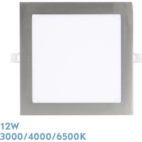Abaco Incasso Downlight 12w 3000-4000-6500k Nichel 1080lm Quadrato 1.3x17x17cm Taglio 15d