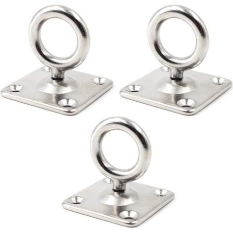 304 Stainless Steel Yoga Hammock Hooks - Rotating Hooks - Set of 4 (1/4)