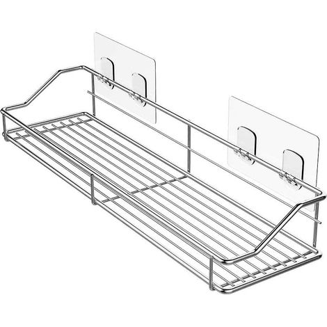 serviteurs De Douche Panier Tagre Organisateur De Salle De Bain Cuisine Spice Rack Acier Inoxydable Sus304 - Sans Perage (1/5)