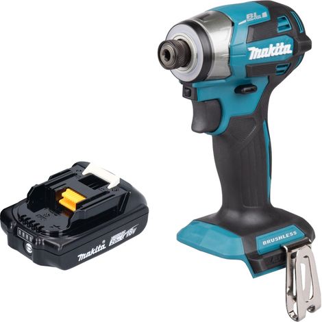Llave de impacto sin cable Makita DTD 173 A1 18 V 180 Nm 1/4" sin escobillas + 1x batería recargable 2,0 Ah - sin cargador