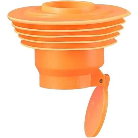 Odor-reducing silicone check valve for washing machines and bathrooms (orange)