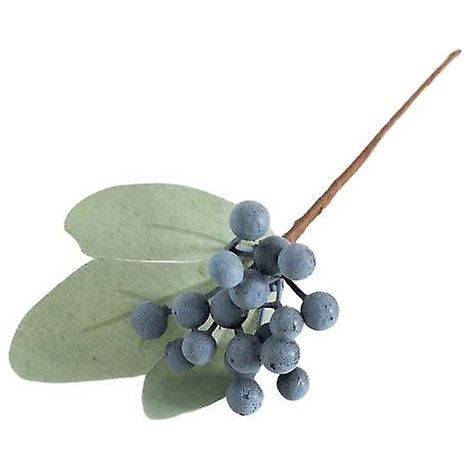 Myrtilles artificielles, fleurs artificielles durables et résistantes à la décoloration, idéales pour la décoration de mariage et d'intérieur.bleu (1/5)