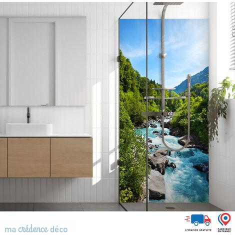 Panneau de douche : Torrent de montagne - Alu composite - 90 - 245 (1/3)