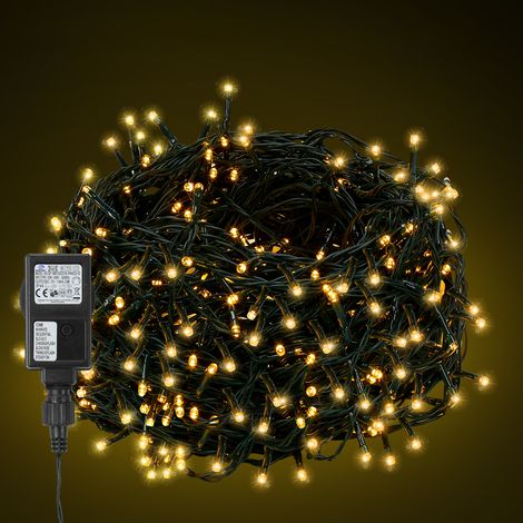 SWANEW 20M 200LED 8-mode IP44 festone luce di Natale all'aperto decorazione giardino interno per Natale compleanno matrimonio soggiorno bianco caldo (1/5)
