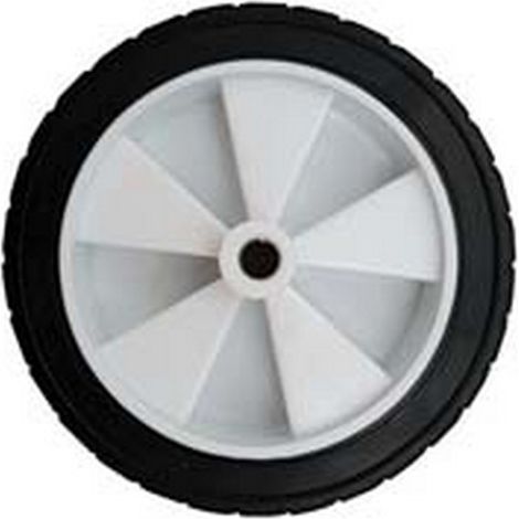 1PZ RUOTA PER CARRELLO PORTACASSE PIENA MM.150 - mm.150x40 - foro mm.12 - interasse mm.55