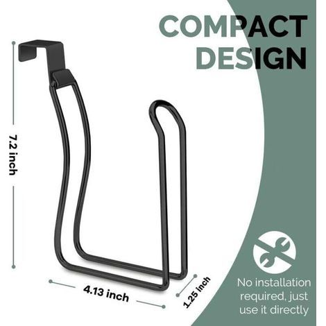 Porte Papier Toilette Noir Support Rouleau Salle De Bain (1/3)