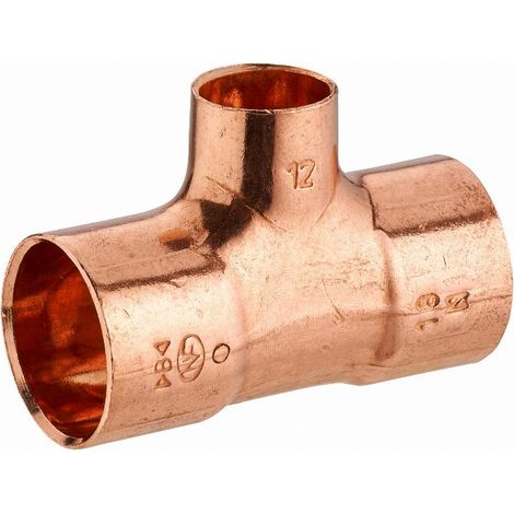Kupfer T-Stück zum Löten, weiblich, reduziert NOYON & THIEBAULT - Øs 14-12-14 mm - 974-141214L1
