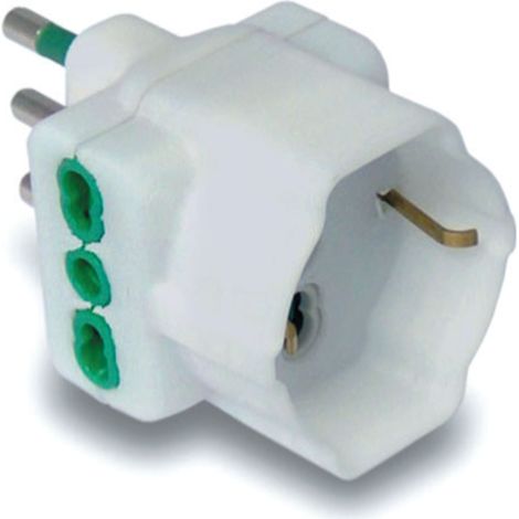 Adaptateur triple FME Fortek Art 82.640 16A vers 2 prises bypass + schuko