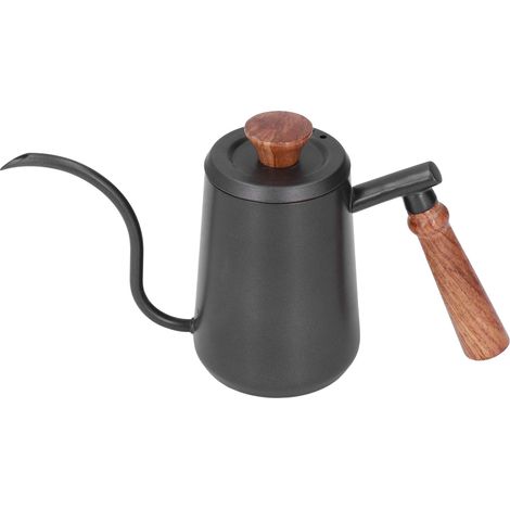 Manueller 350-ml-Kaffeekessel aus Edelstahl 304, mit feinem Ausguss und Holzgriff, für Filterkaffee, für den Hausgebrauch (1/5)