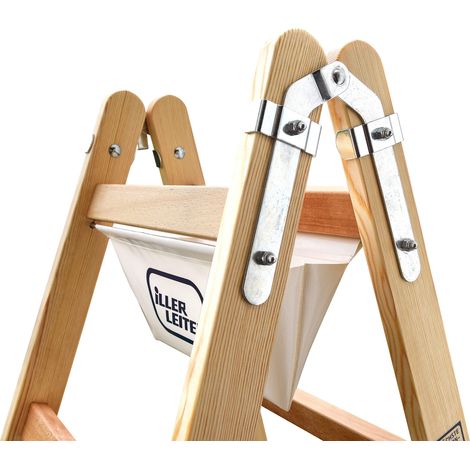 Iller Werkzeugtasche Holz Sprossenstehleitern ohne Stahlbügel für Modell ERGO Plus