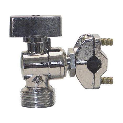 Blanc Habitat – Robinet autoperceur 1/4 tour en cuivre 14 – Nez 3/4" – Pour installation rapide – Compatible avec machines à laver