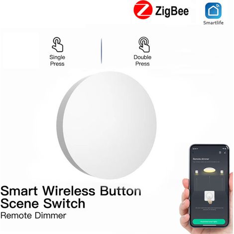 Zigbee bouton Intelligent commutateur de scène pour bricolage domotique liaison APP télécommande lumière intelligente appareils ménagers (1/5)