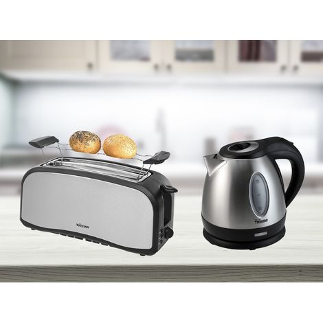 Frühstücksset 1,2 Ltr Wasserkocher 1500W & 4er Langschlitztoaster 1400W (1/5)