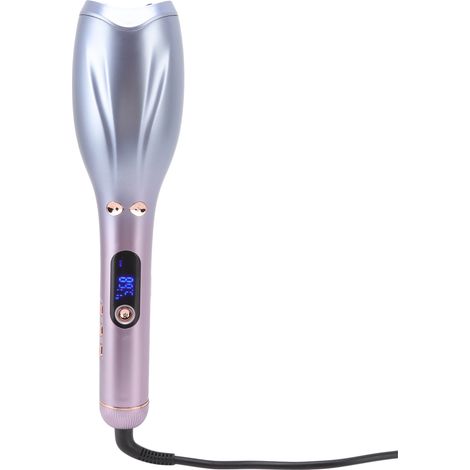 Boucleur automatique rose, fer à friser spiralé infrarouge professionnel, lisseur rotatif 110-240V avec prise UE, coiffage rapide et facile. (1/5)