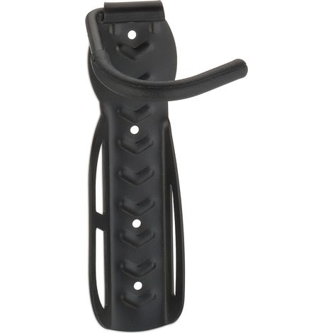 Set di 2 supporti da parete per biciclette stoccaggio verticale garage cantina ingresso 25 kg in metallo nero 130012751