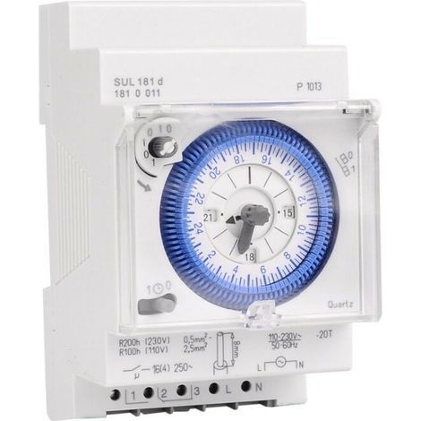 16A Analog Daily Timer – 100-240V AC Power Supply – 15-Minute Programmable Timer – DIN Rail Mounting for Automation (1/5)
