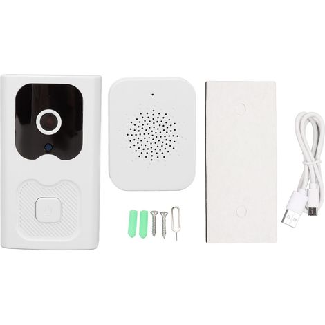 Sonnette vidéo sans fil intelligente avec contrôle par application pour la maison-AquaForge