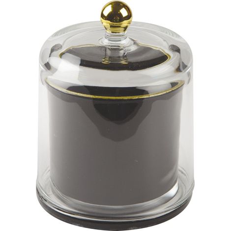 Bougie Parfumée sous Cloche Noire et Dorée pour Décoration Intérieure 10,8 x 10,8 x 14,8 cm - PANGIVO (1/4)