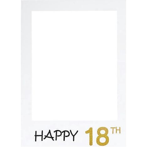Décorations pour photomaton : cadres en papier à découper à faire soi-même pour une fête d'anniversaire (18 ans)-3 (1/3)