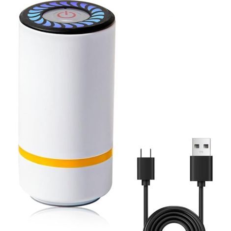 Machine Sous Vide Alimentaire, Mini Scelleur, Appareil Mise Sous Vide Alimentaires, pour Stockage des Aliments (Blanc) (1/5)