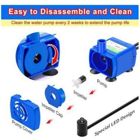 Pompe pour fontaine à eau pour chat, moteur compatible avec la pompe DR-DC160 pour fontaine à eau pour chat (pompe) (1/5)