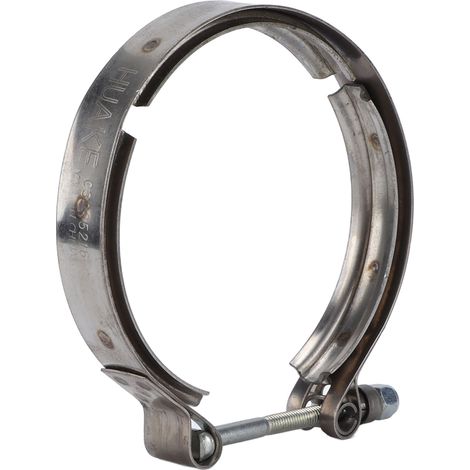Bride de fixation V-band en acier inoxydable pour turbocompresseur Cummins HX40, collier d'échappement robuste, remplacement direct, fixation étanche haute température. (1/5)