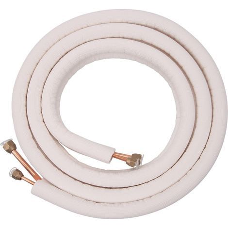 1 Paire Tuyau Cuivre 3M 1/4 Et 3/8 Pouces Isolé Pour Climatiseur Split (1/5)