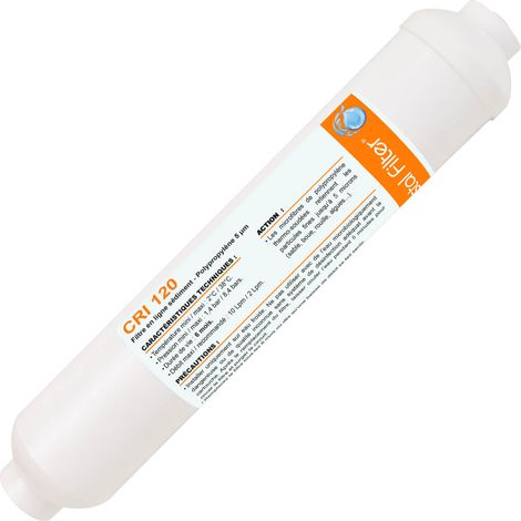 Cartouche sédiment PP 5 µm en ligne 1/4'' - Crystal Filter® CRI 120 (1/2)
